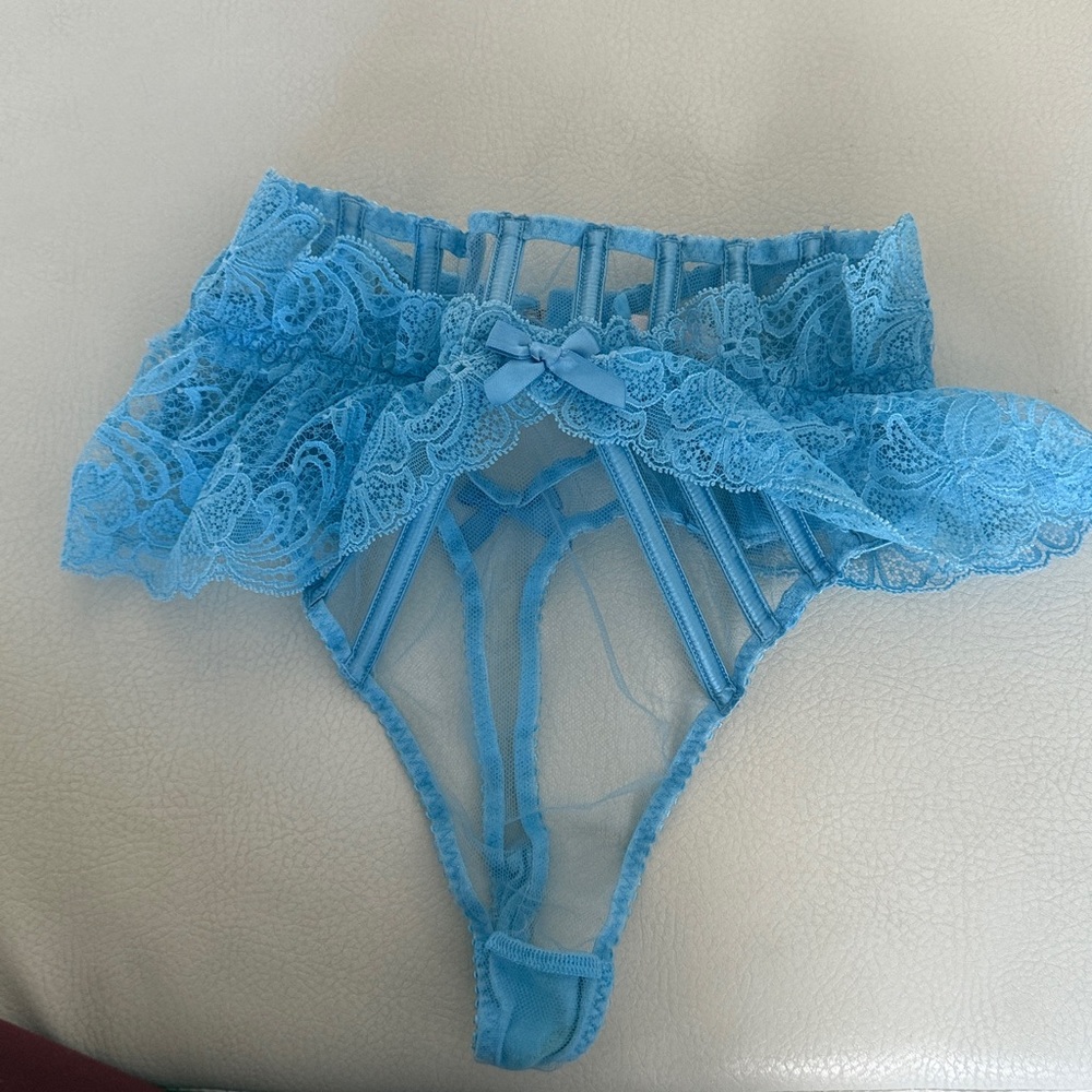 Elegant Lace Blue Lingerie panty agent provocateur